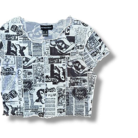 Y2K Streetwear Society Crop Top - Picture 3 of 5